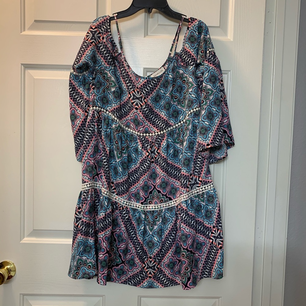 Dress shoulder off Sugar +lips M.